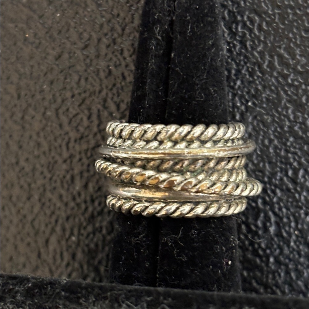 Premier Designs Silver Twisted Rope Ring - Picture 5 of 6
